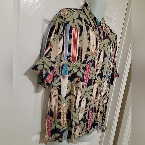 Reyn Spooner Surf board print Hawaiin Shirt Mens Size XLarge - Picture 5 of 8